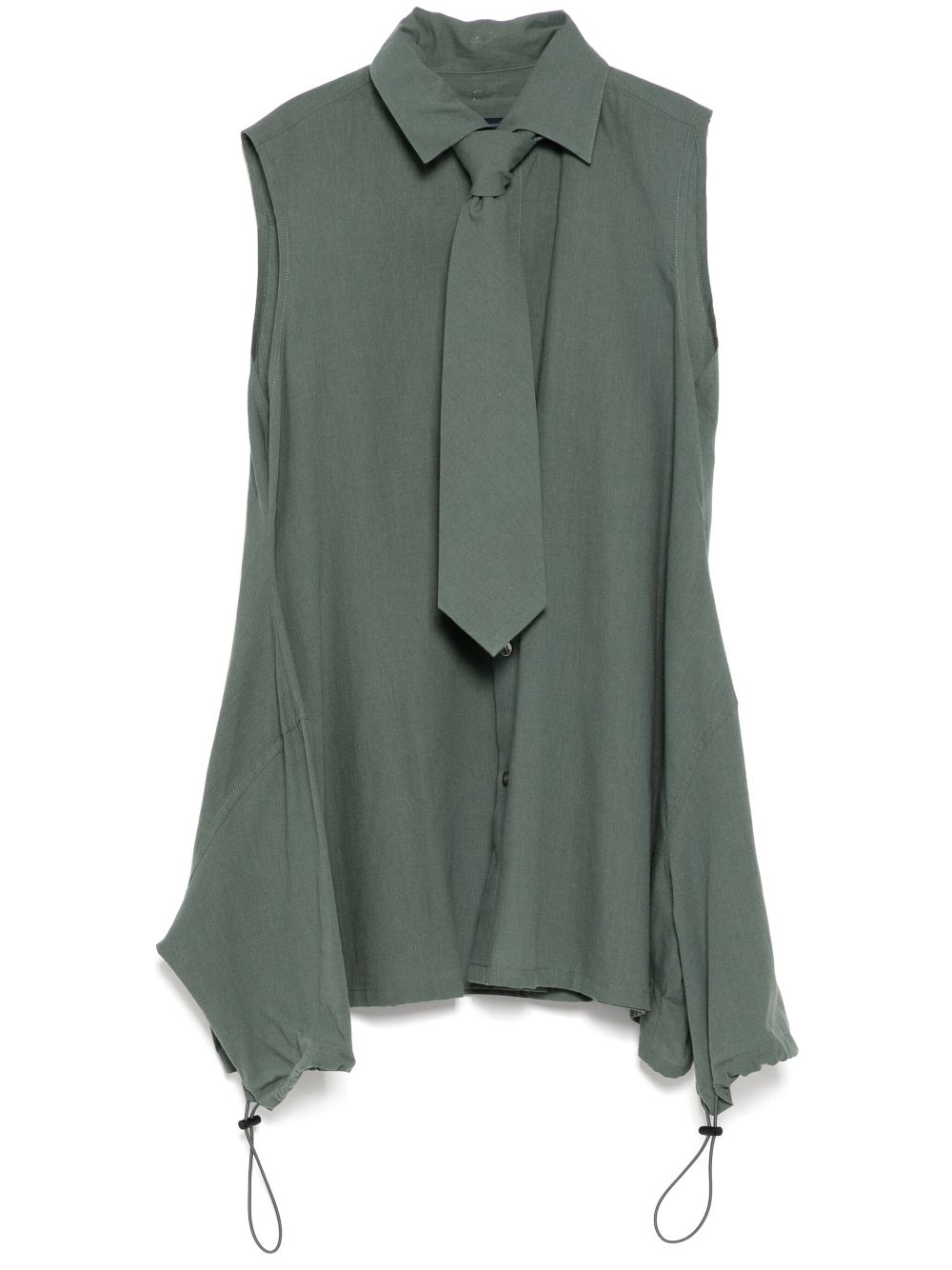 Yohji Yamamoto classic collar vest - Green