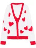 alice + olivia heart-motif cardigan - White