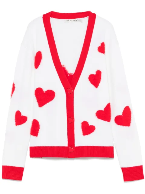 alice + olivia heart-motif cardigan 