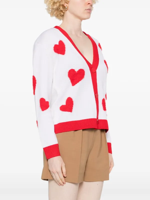 h*s様 alice + olivia ハート柄カーディガン Alice + Olivia heart-motif Cardigan | White | FARFETCH