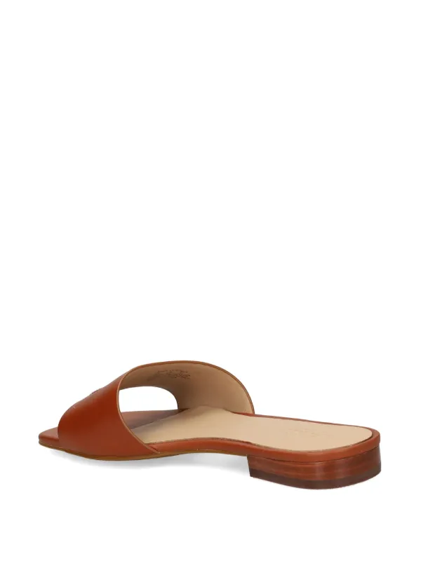 サンダル・ミュール LAUREN RALPH LAUREN EVERLEY SLD SANDALS SLIDE (53262) Amazon.com | Lauren Ralph Lauren Women's Everley Calfskin