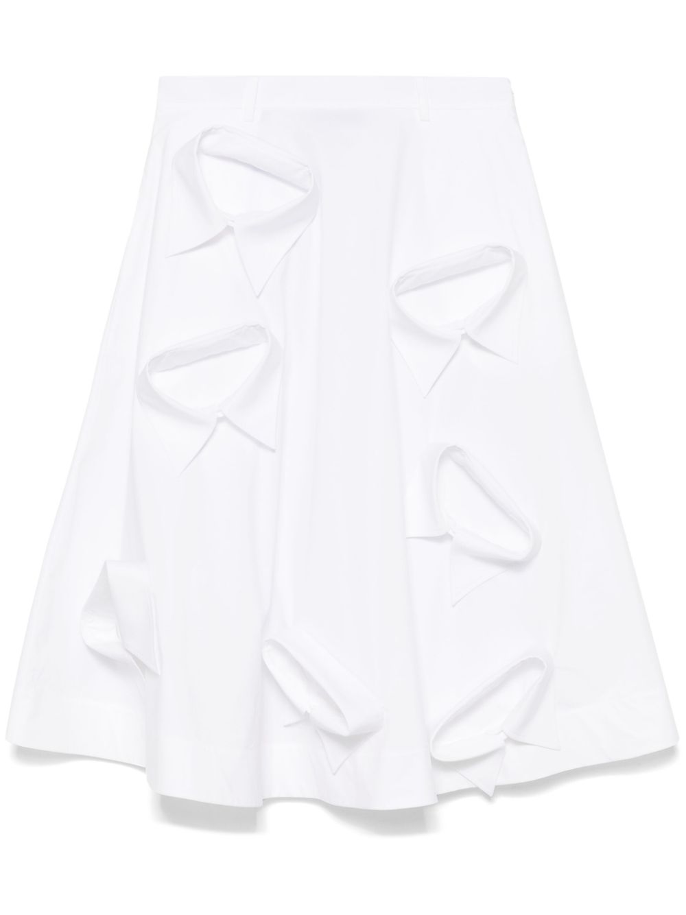 Moschino Midi-rok met multi-kraag Wit