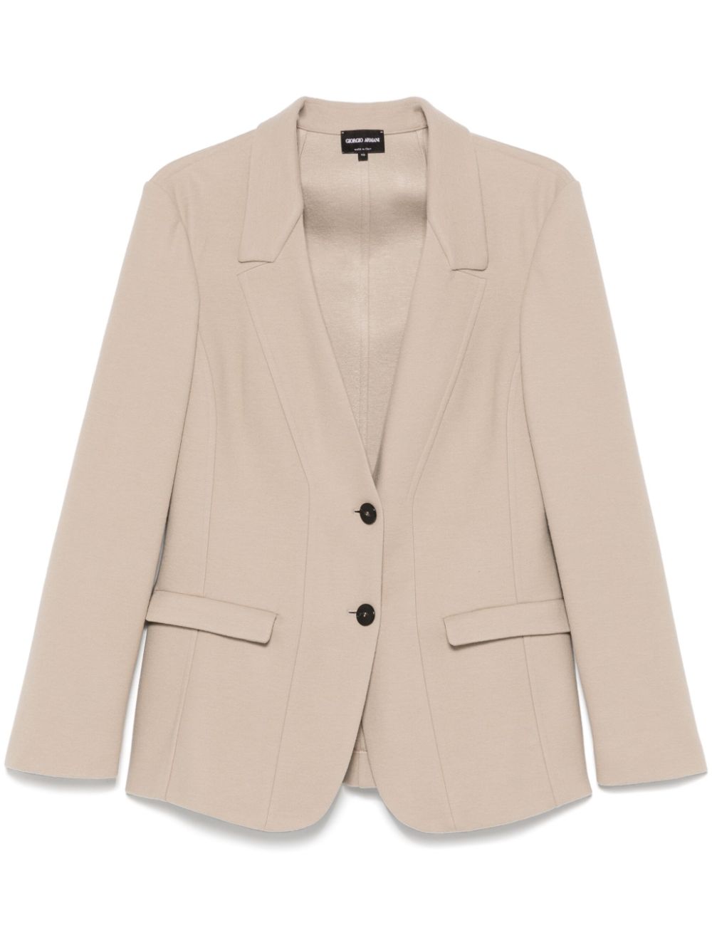 Giorgio Armani Blazer met naaddetail Beige