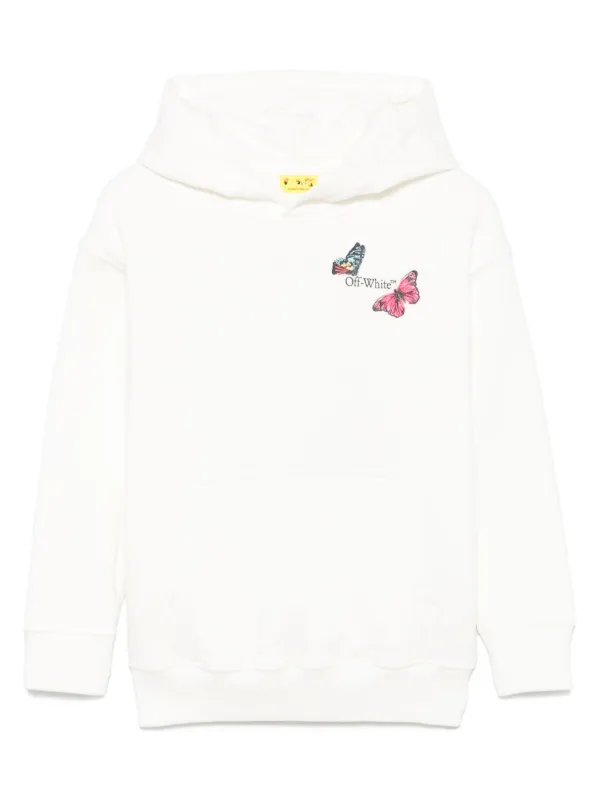 Off-White Kids Arrow Butterfly Hoodie | White | FARFETCH SG