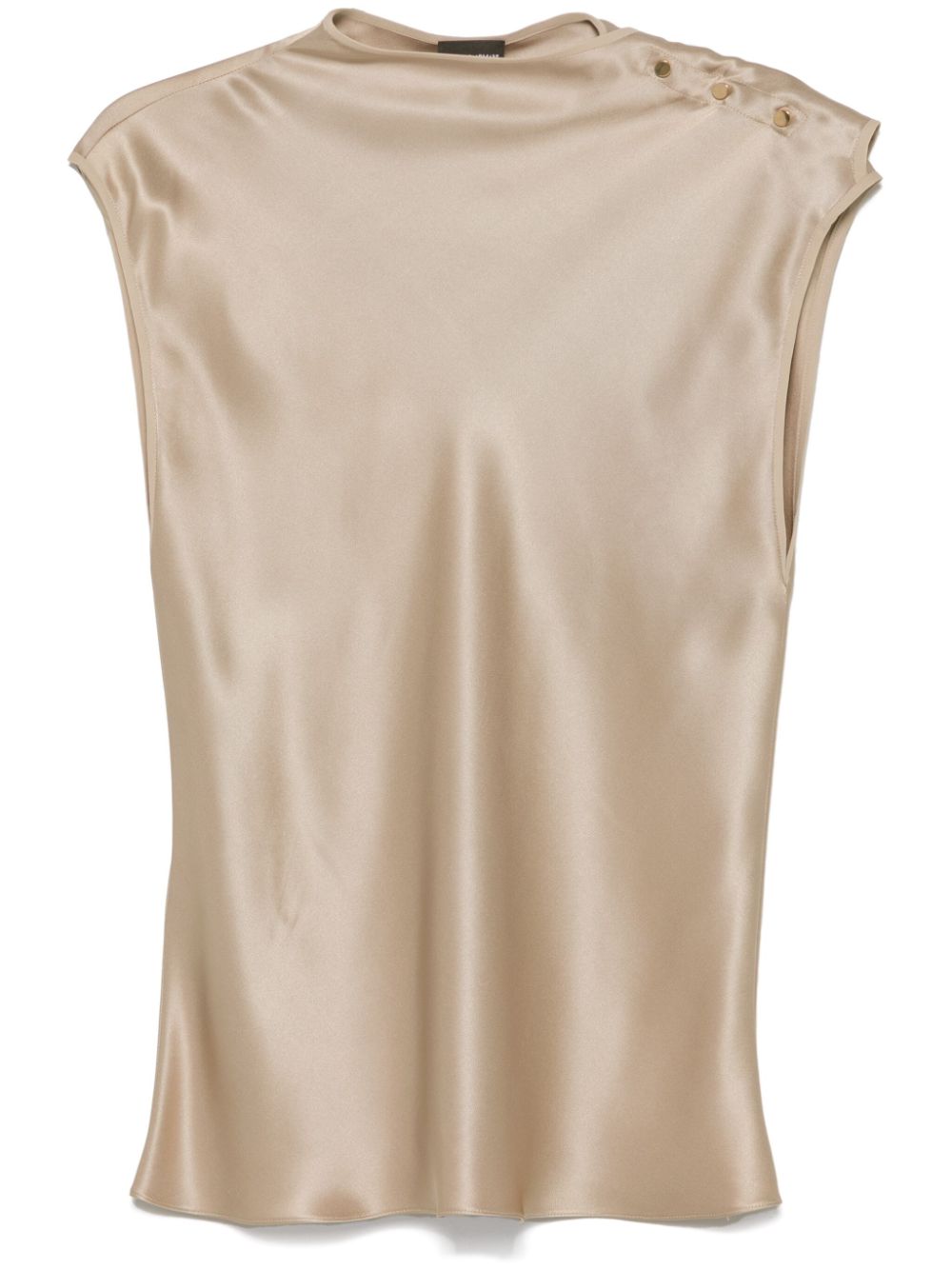 Giorgio Armani Zijden top Beige