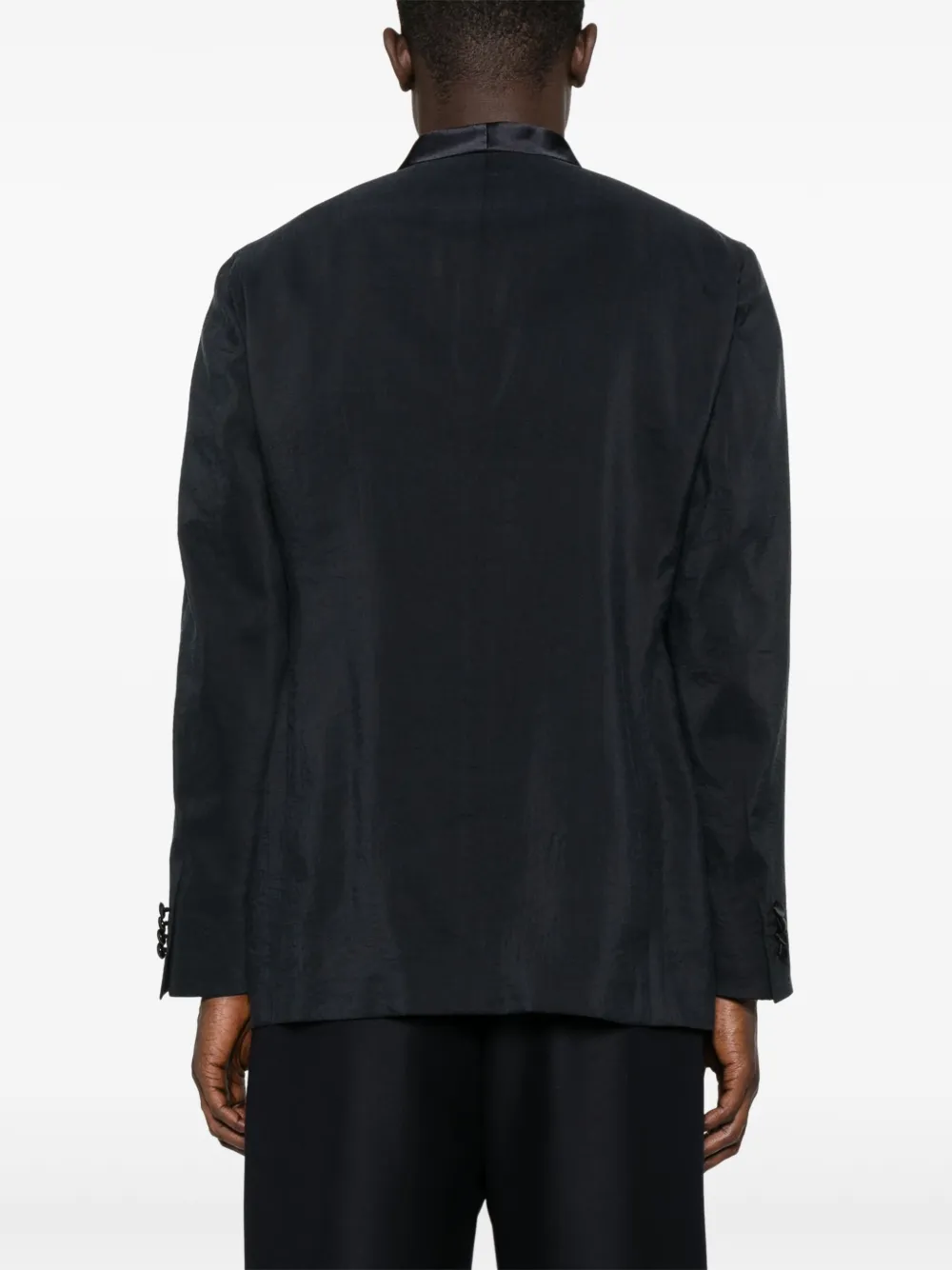 Giorgio Armani Blazer met dubbele rij knopen Blauw