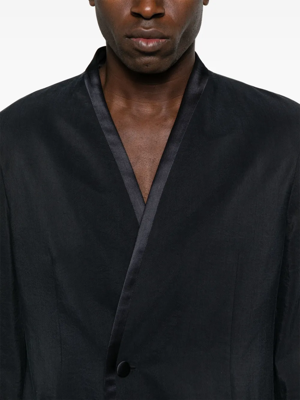 Giorgio Armani Blazer met dubbele rij knopen Blauw
