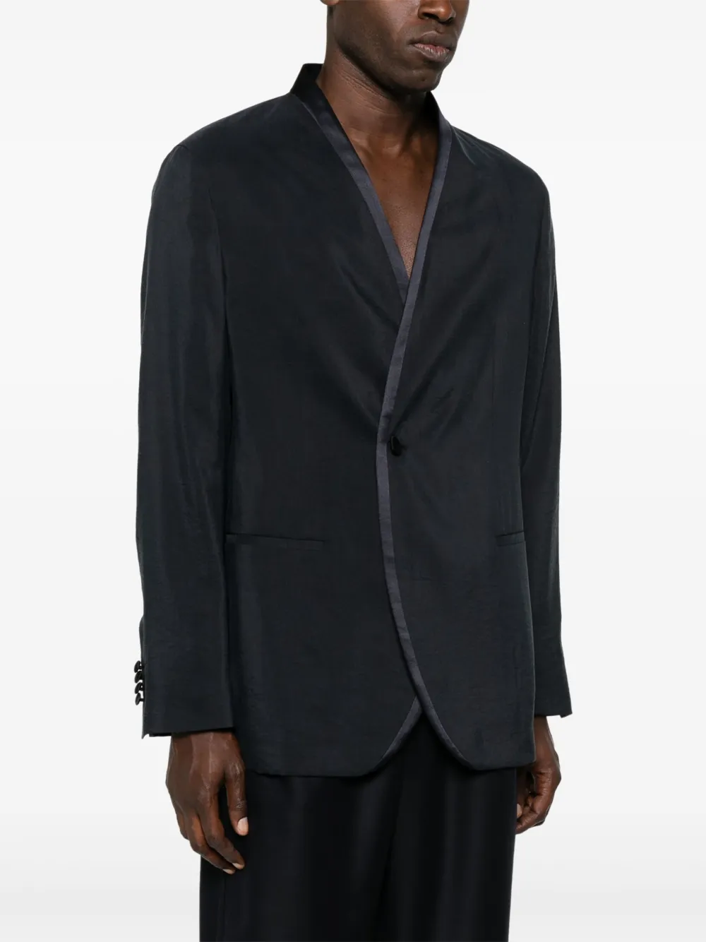 Giorgio Armani Blazer met dubbele rij knopen Blauw
