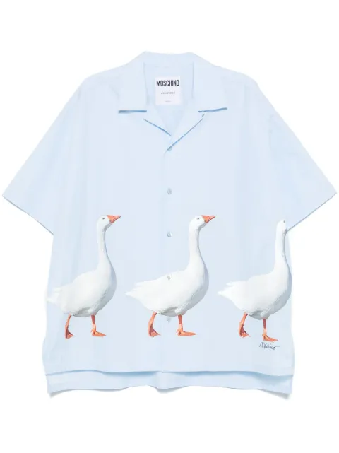Moschino camisa con gansos estampados