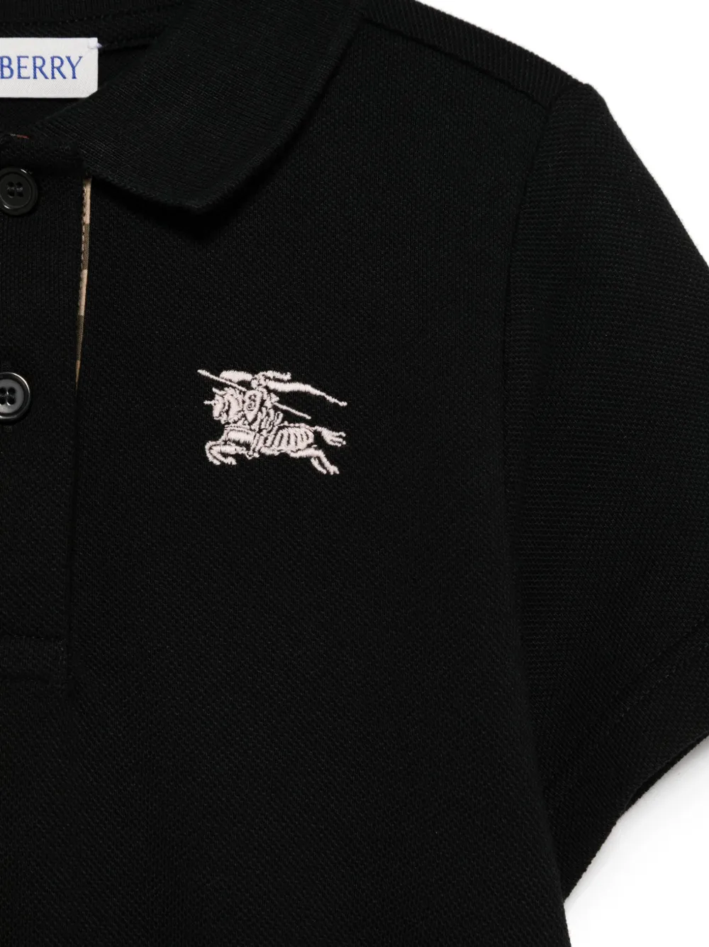 Burberry Kids Poloshirt-stijl jurk Zwart