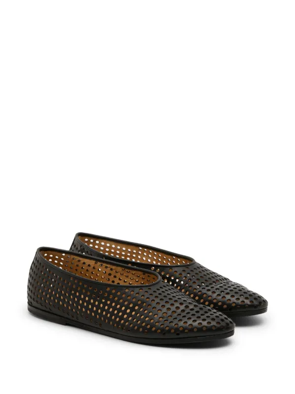 Marsèll Perforated Ballerina Shoes | Black | FARFETCH