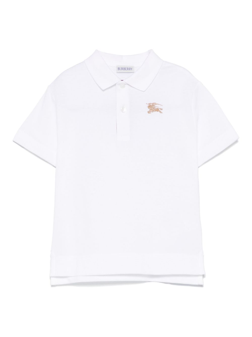 Burberry Kids Katoenen poloshirt Wit