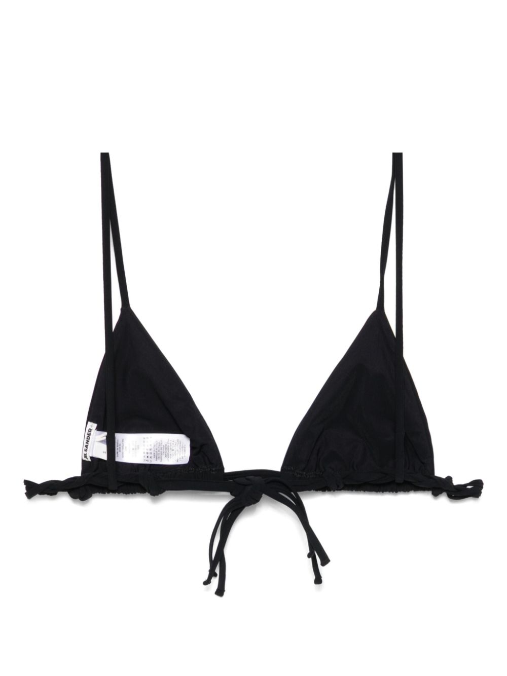 Jil Sander braid-detail bikini top - Zwart