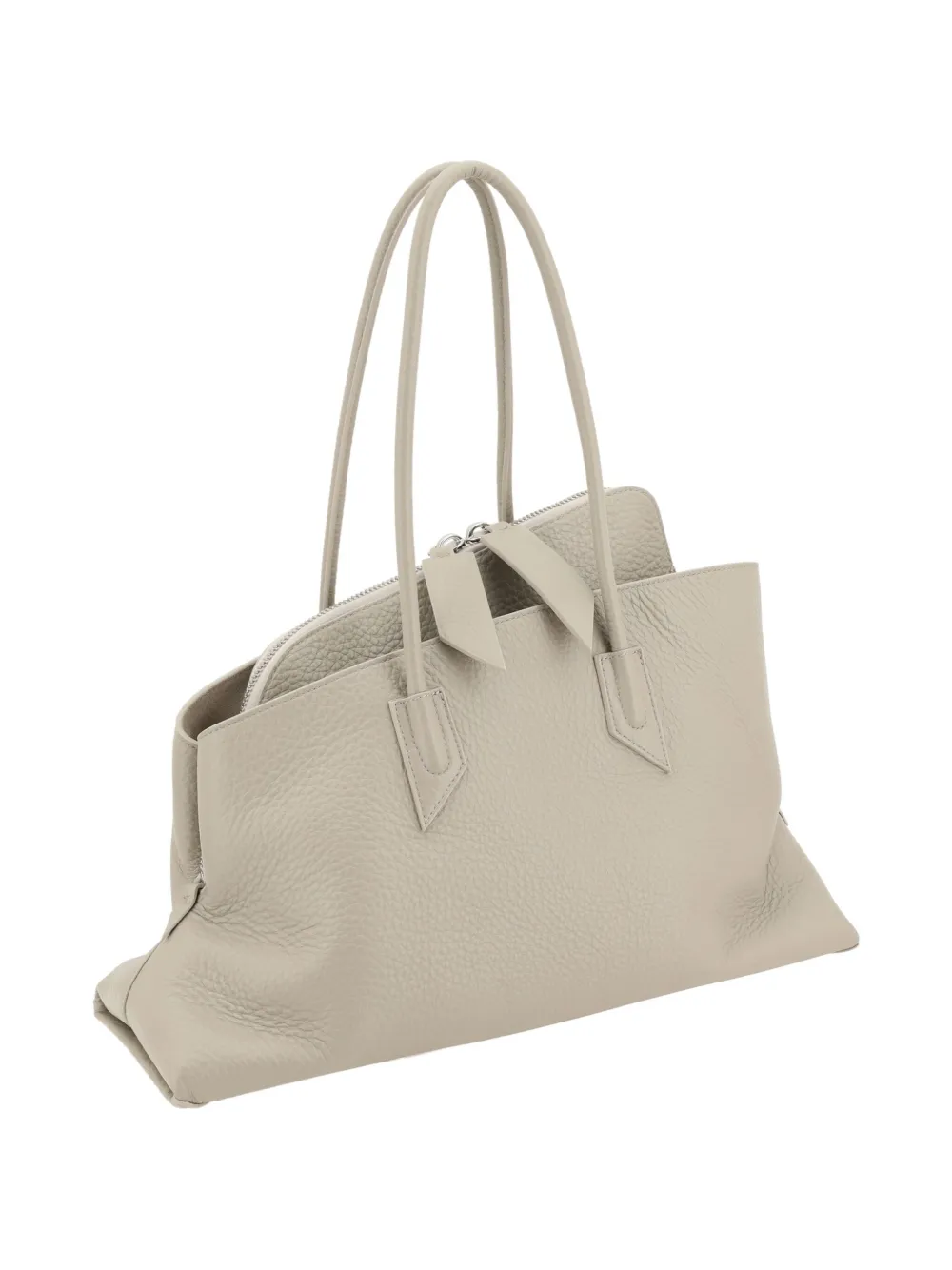 Shop Attico Medium La Passeggiata Shoulder Bag In Neutrals