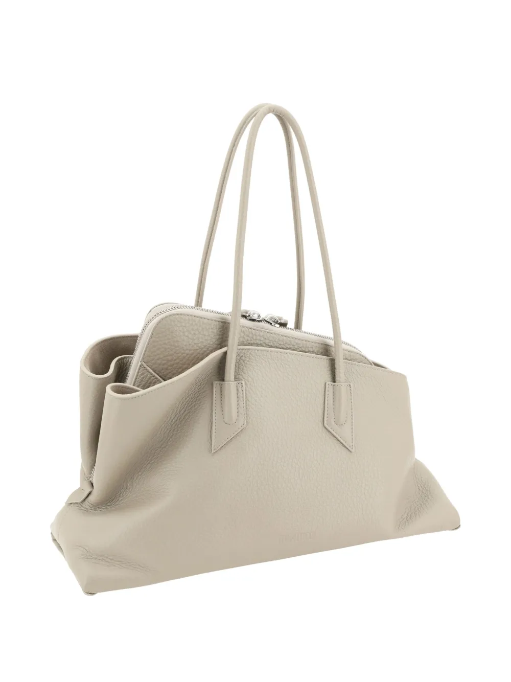 Shop Attico Medium La Passeggiata Shoulder Bag In Neutrals