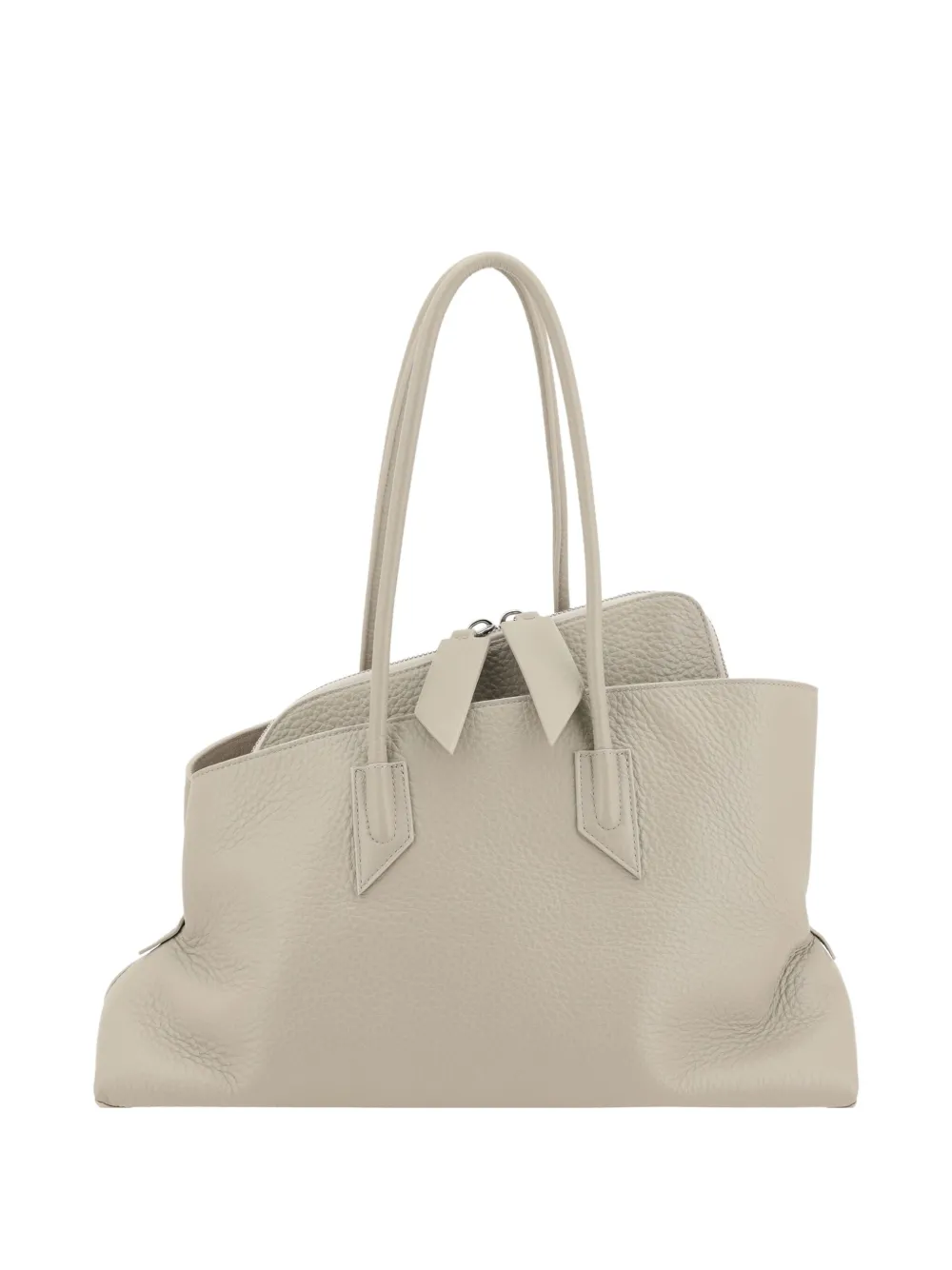 Shop Attico Medium La Passeggiata Shoulder Bag In Neutrals
