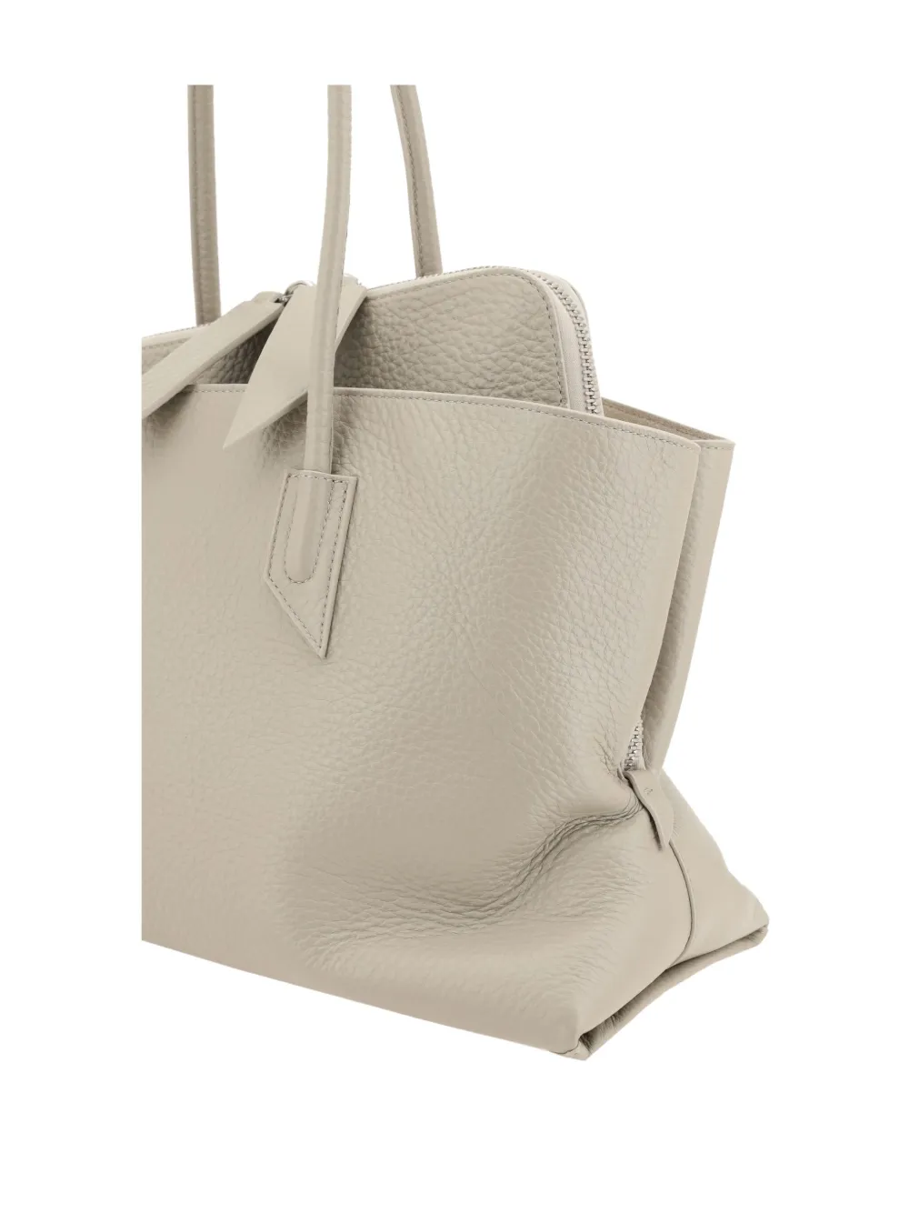 Shop Attico Medium La Passeggiata Shoulder Bag In Neutrals