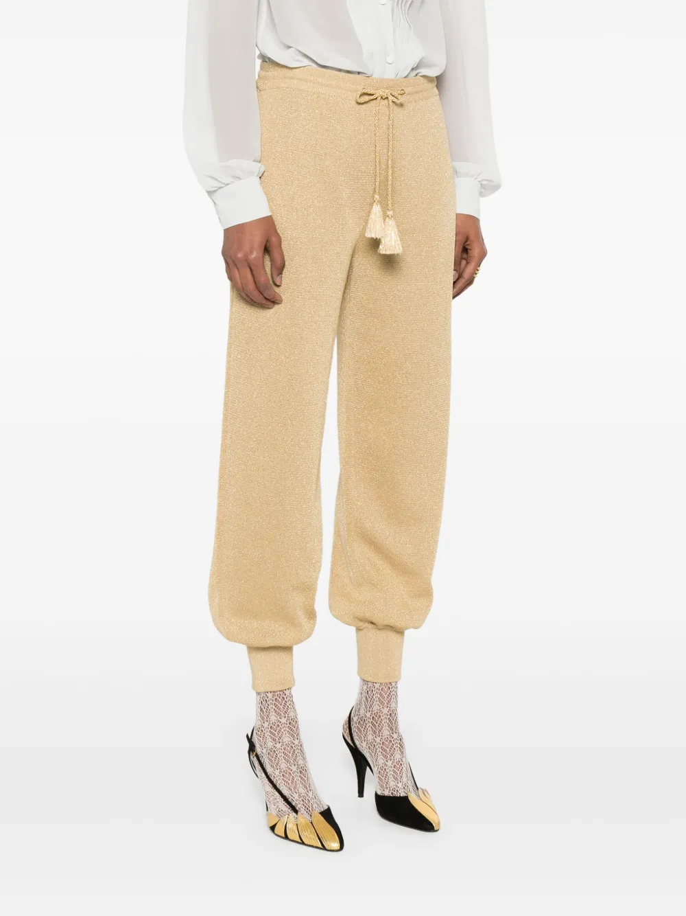 Valentino Garavani Lurex trainingsbroek Goud