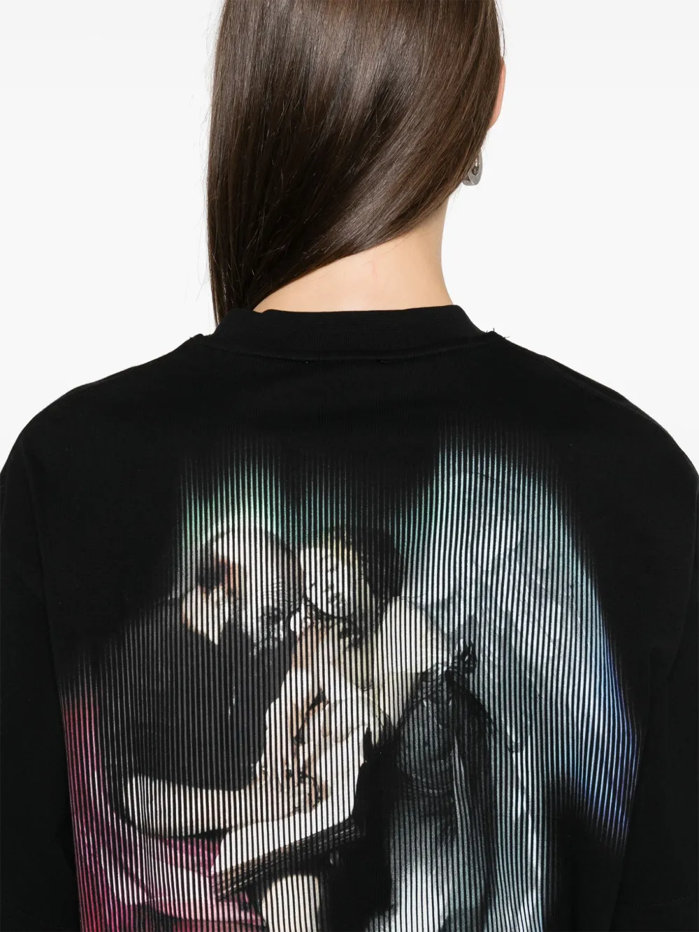 Off-White T-shirt met logoprint Zwart
