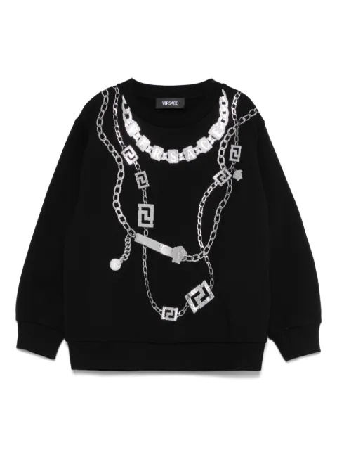 Versace Kids loghi necklace-print sweatshirt