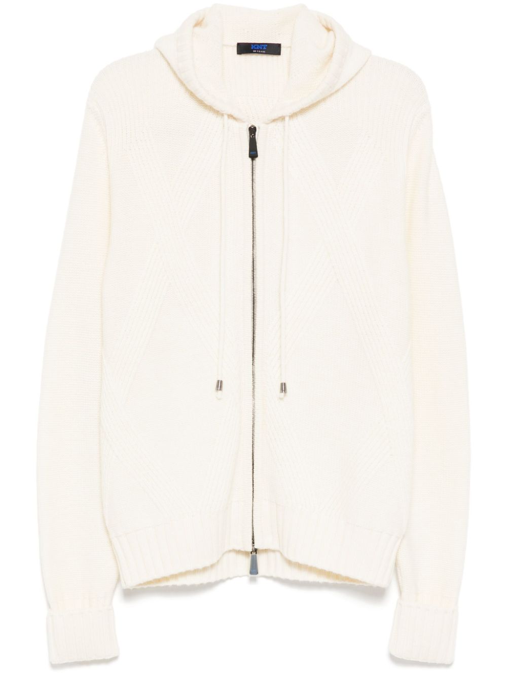 Kiton Hoodie met rits Wit