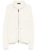 Kiton zip-up hoodie - White