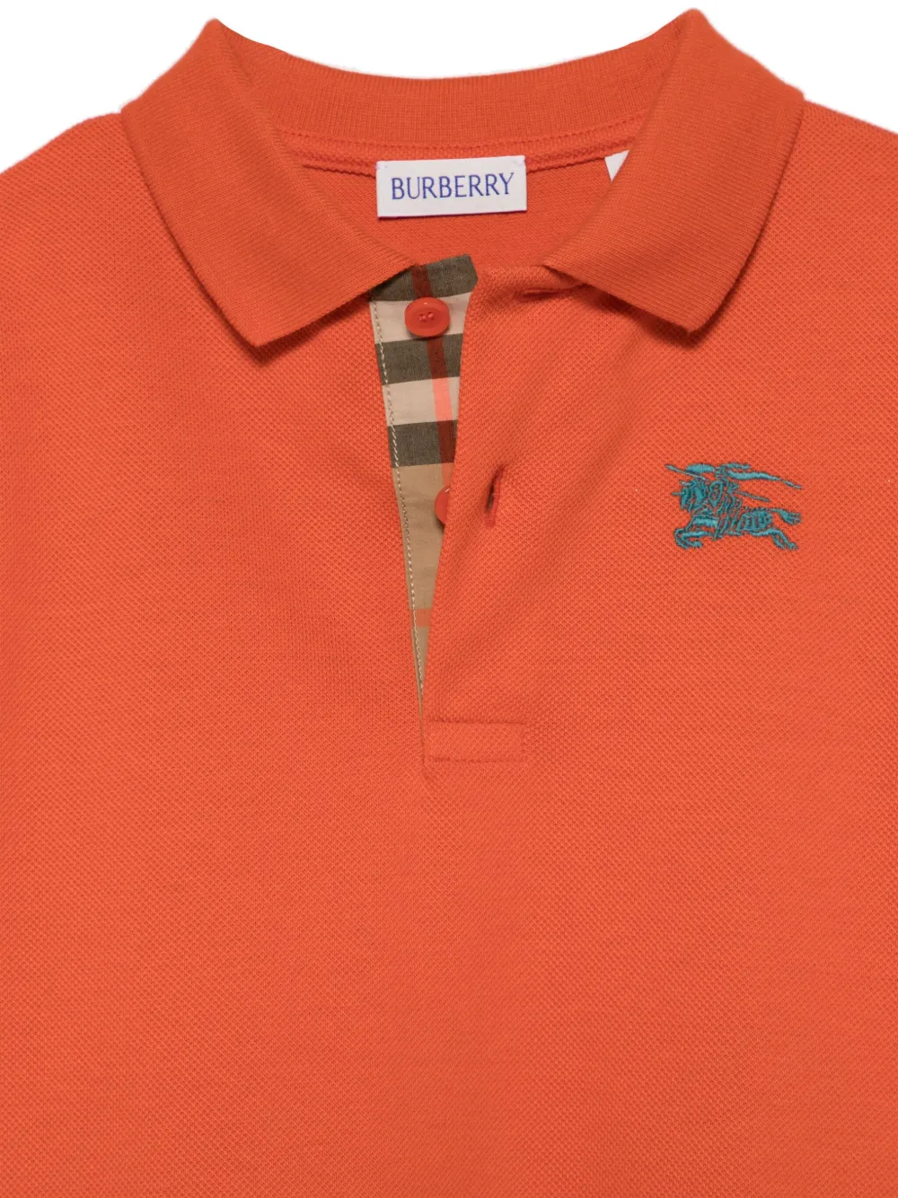 Burberry Kids Katoenen poloshirt Oranje
