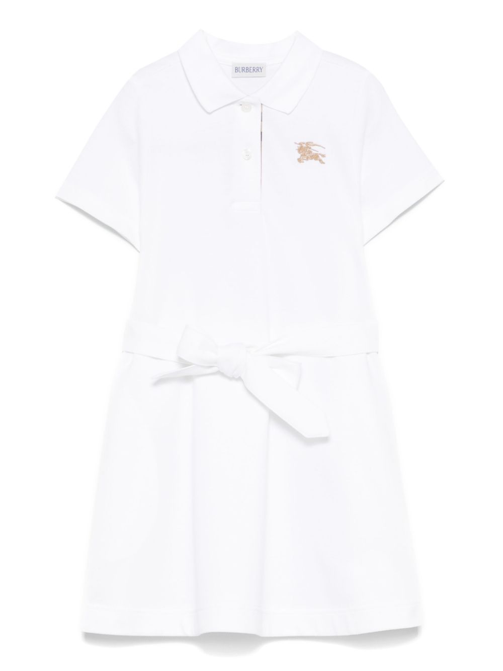 Burberry Kids Poloshirt-stijl jurk WHITE