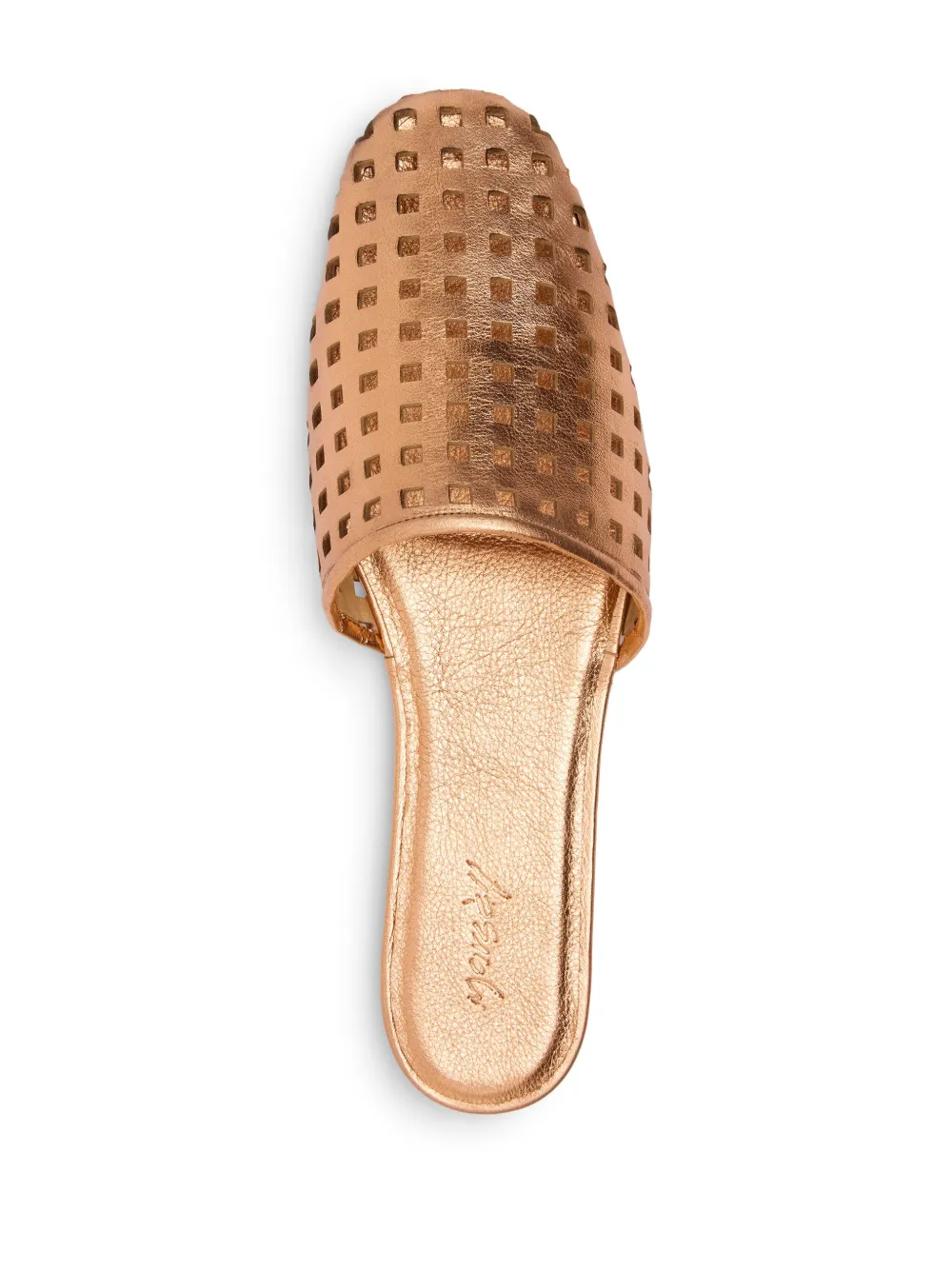 Marsèll perforated mules Gold