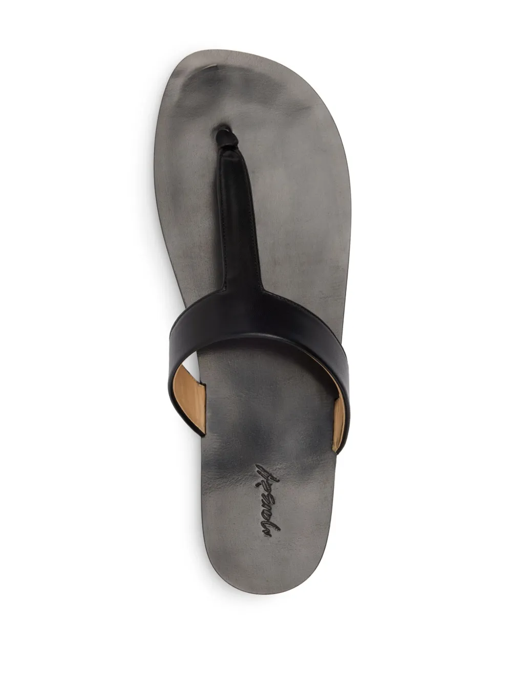 Marsèll leather flip flops Black