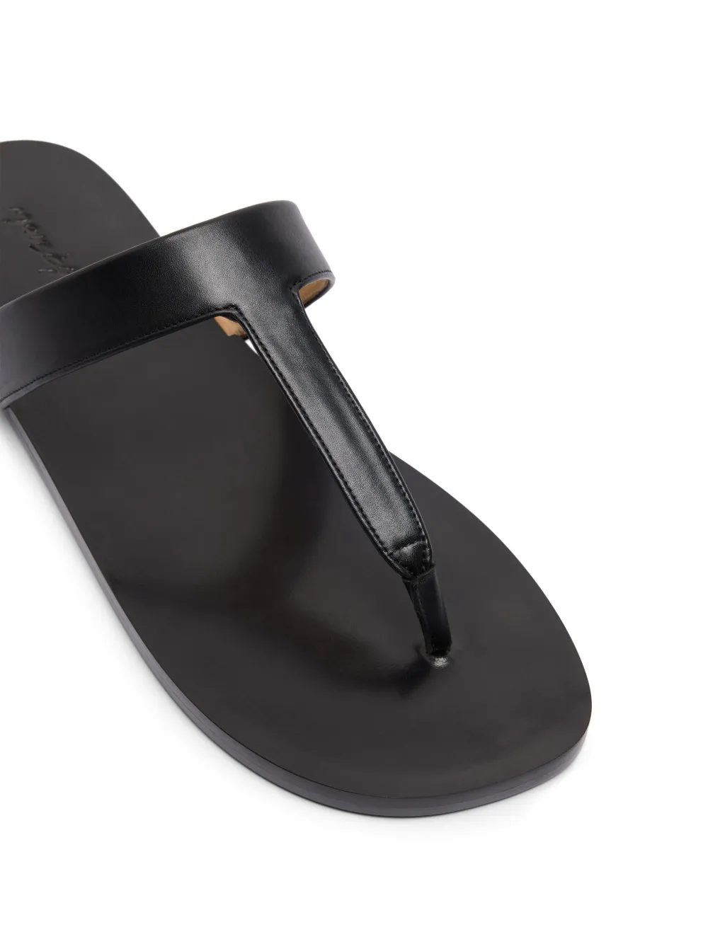 Marsèll leather flip flops Black