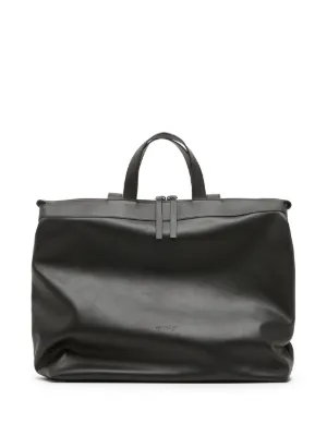 Boris Bidjan Saberi Laces Detail Large Tote Bag | Black | FARFETCH AO