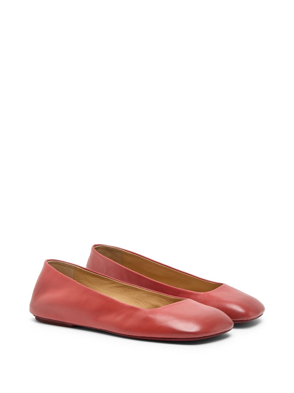 Marsèll square toe ballerina shoes Red