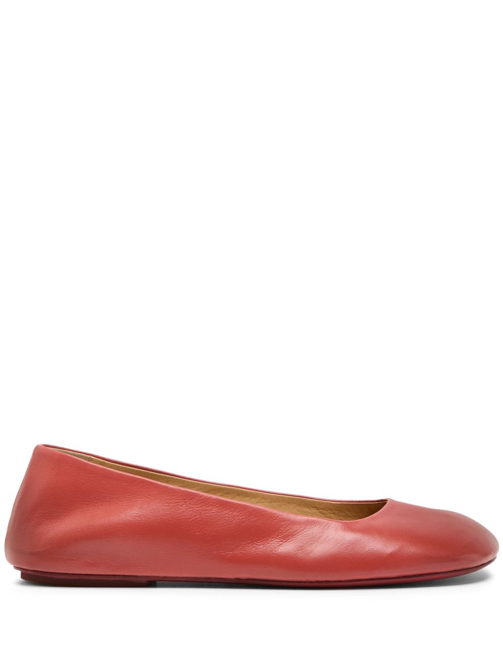 Marsèll square toe ballerina shoes Red