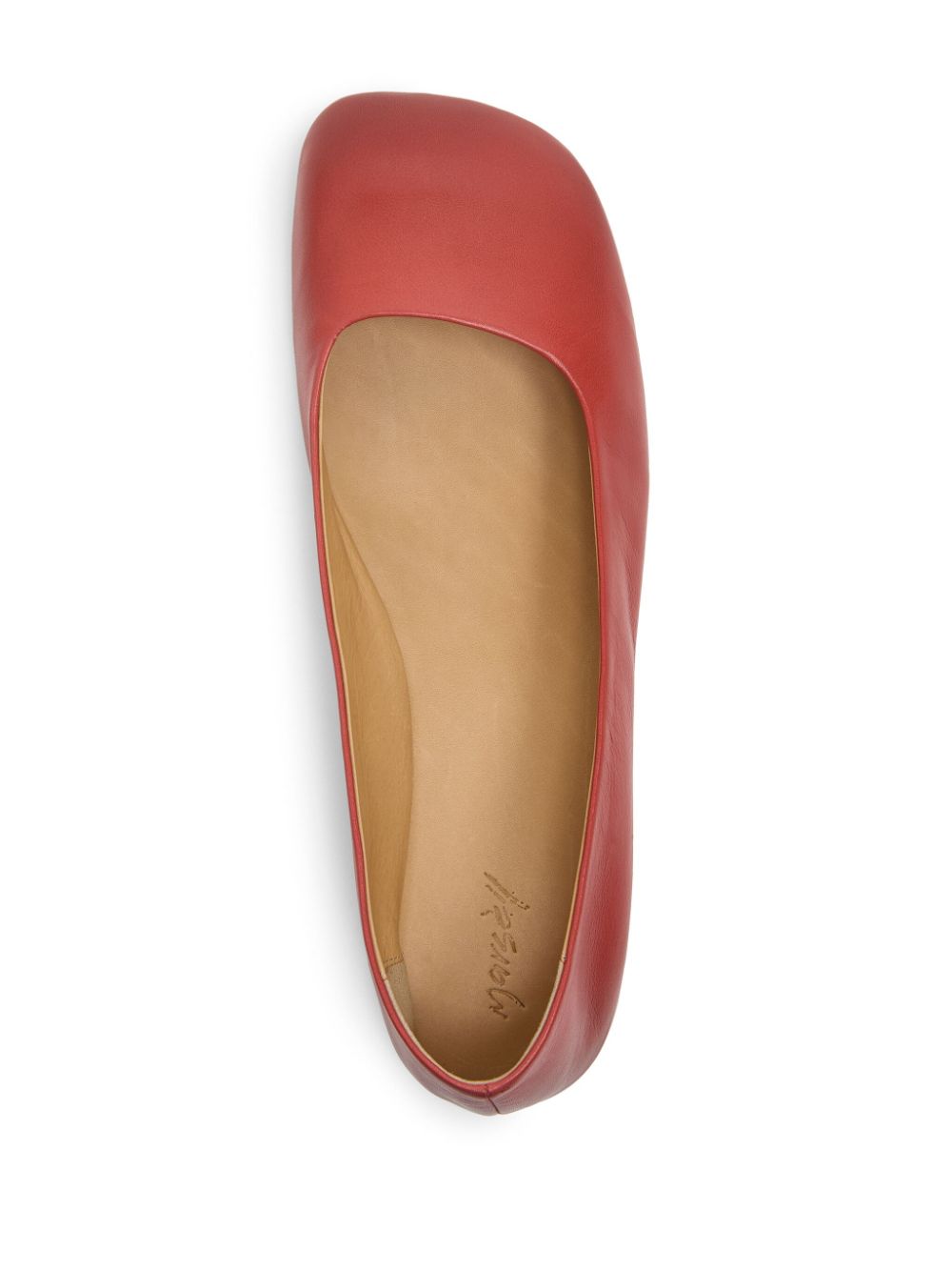 Marsèll square toe ballerina shoes Red