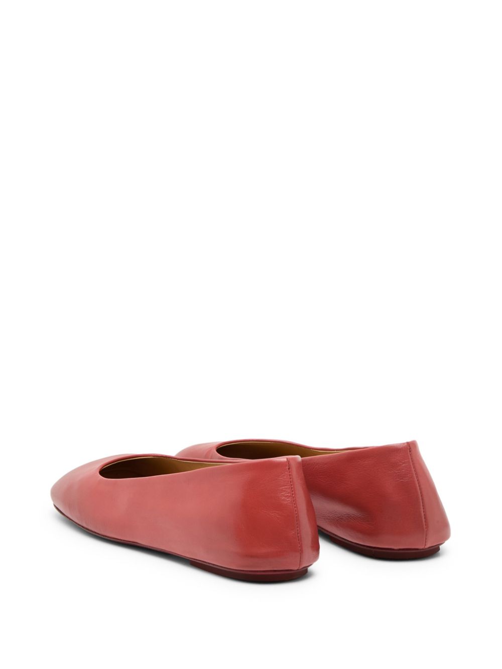 Marsèll square toe ballerina shoes Red