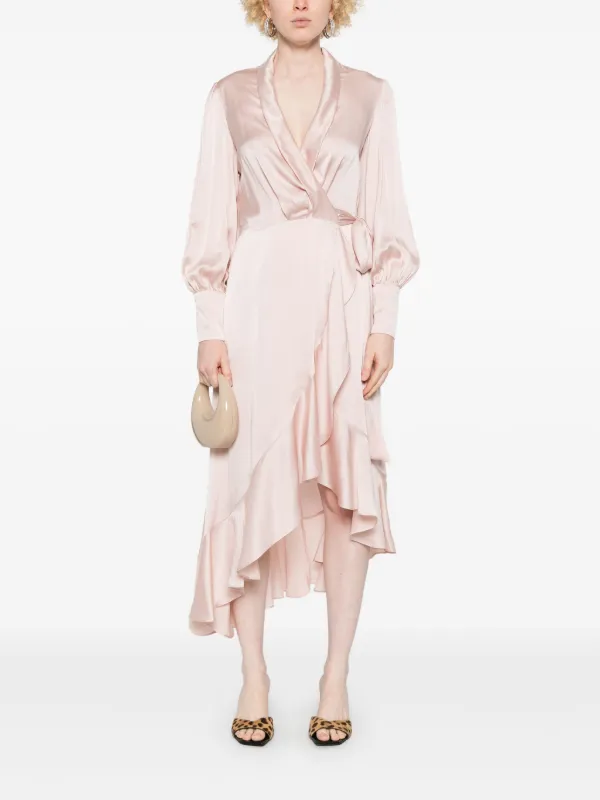women's wine colored dress Elegant Asymmetrical Shoulder Ruched Mid-Length Dress for Women in Win