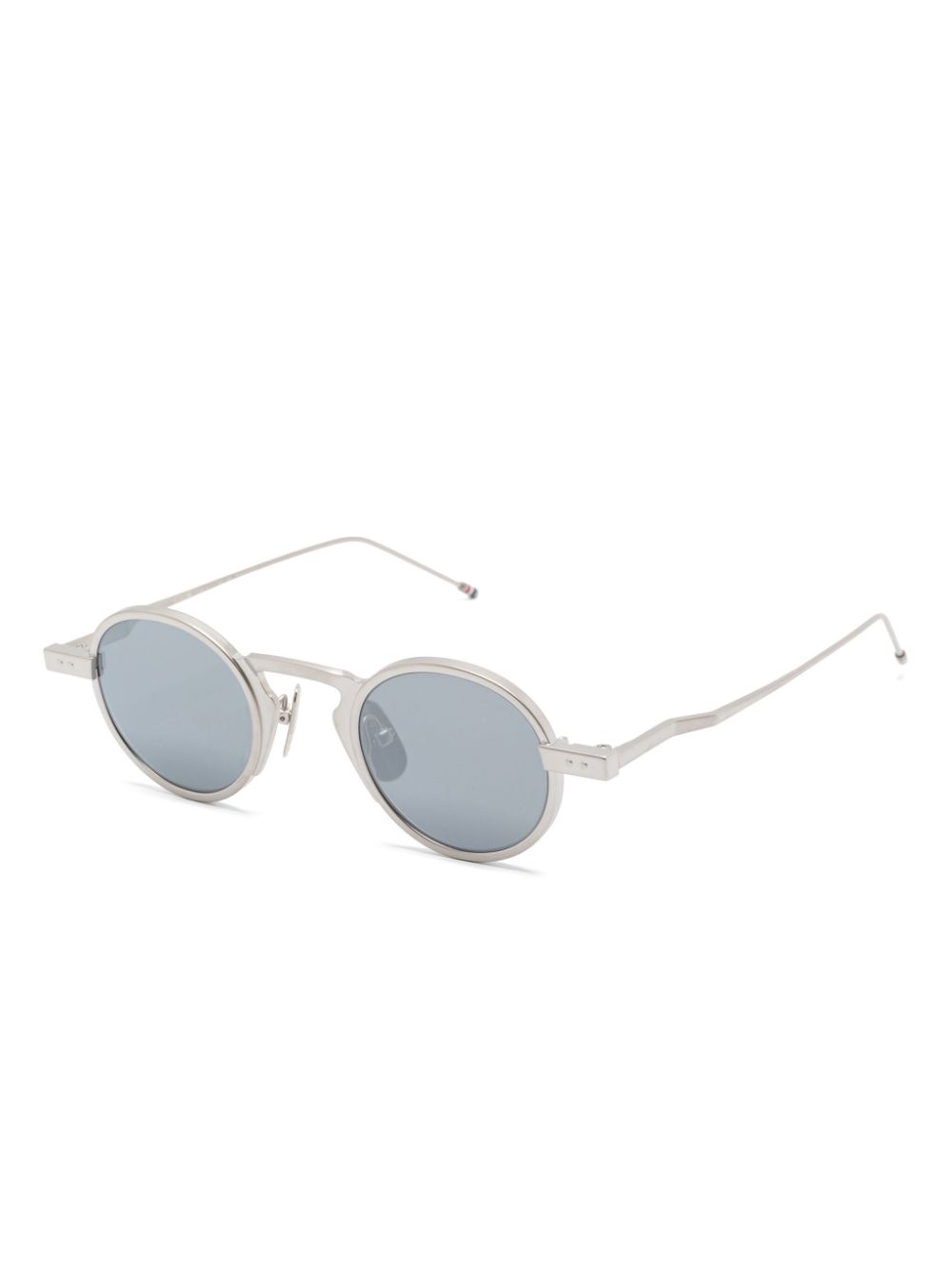 Thom Browne Eyewear Zonnebril met rond montuur - Zilver