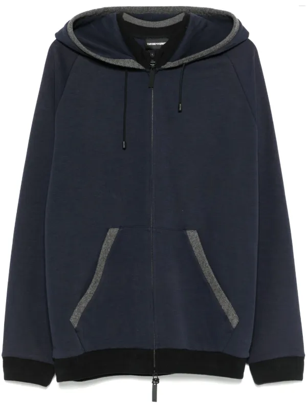 Emporio Armani Zip-up Hoodie in Blue