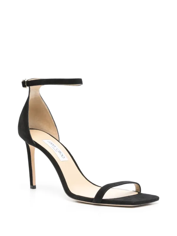 Jimmy Choo Pre-Owned Alva 85mm サンダル | ブラック | FARFETCH JP