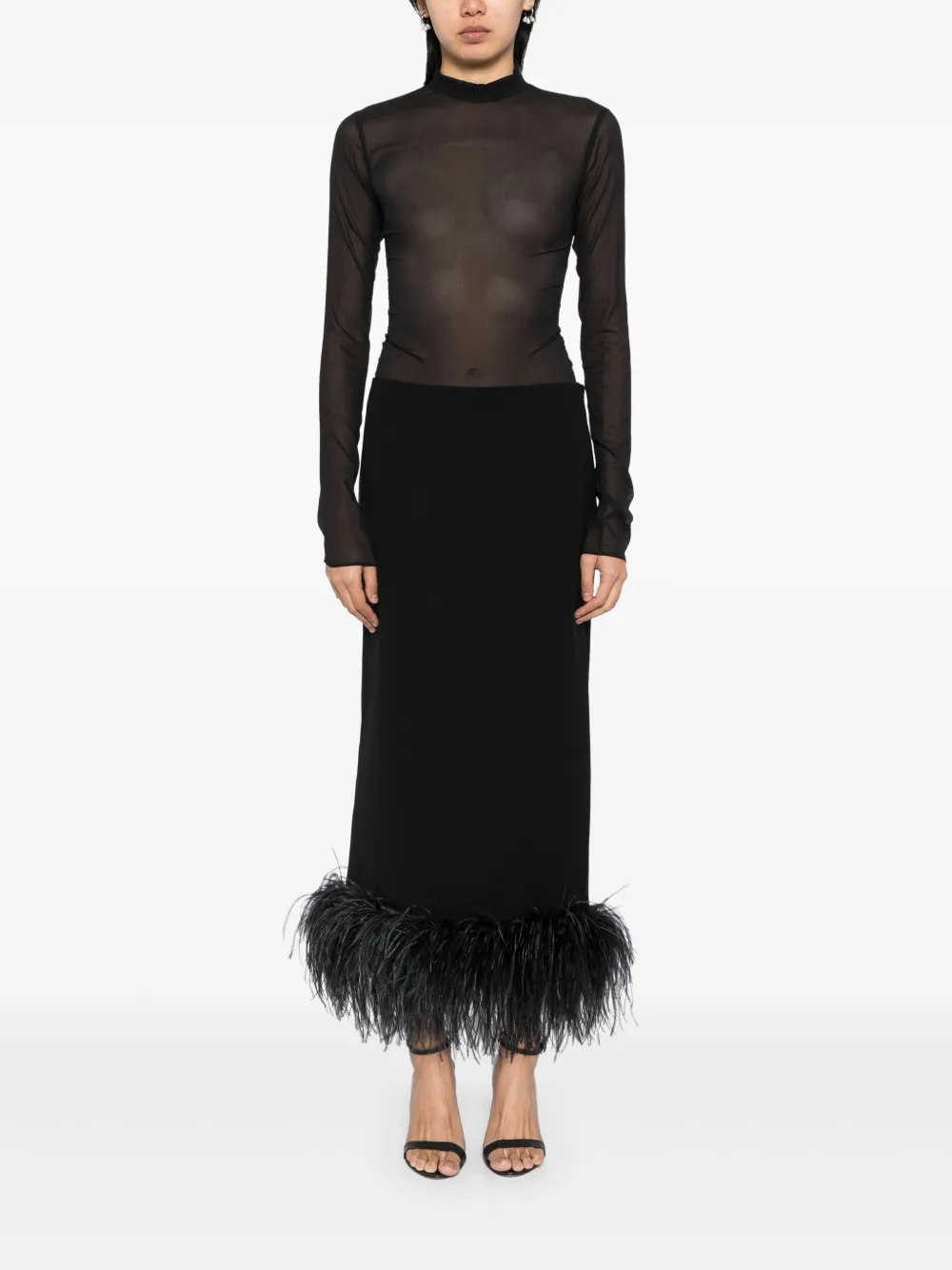 The New Arrivals Ilkyaz Ozel Zijden top - Zwart