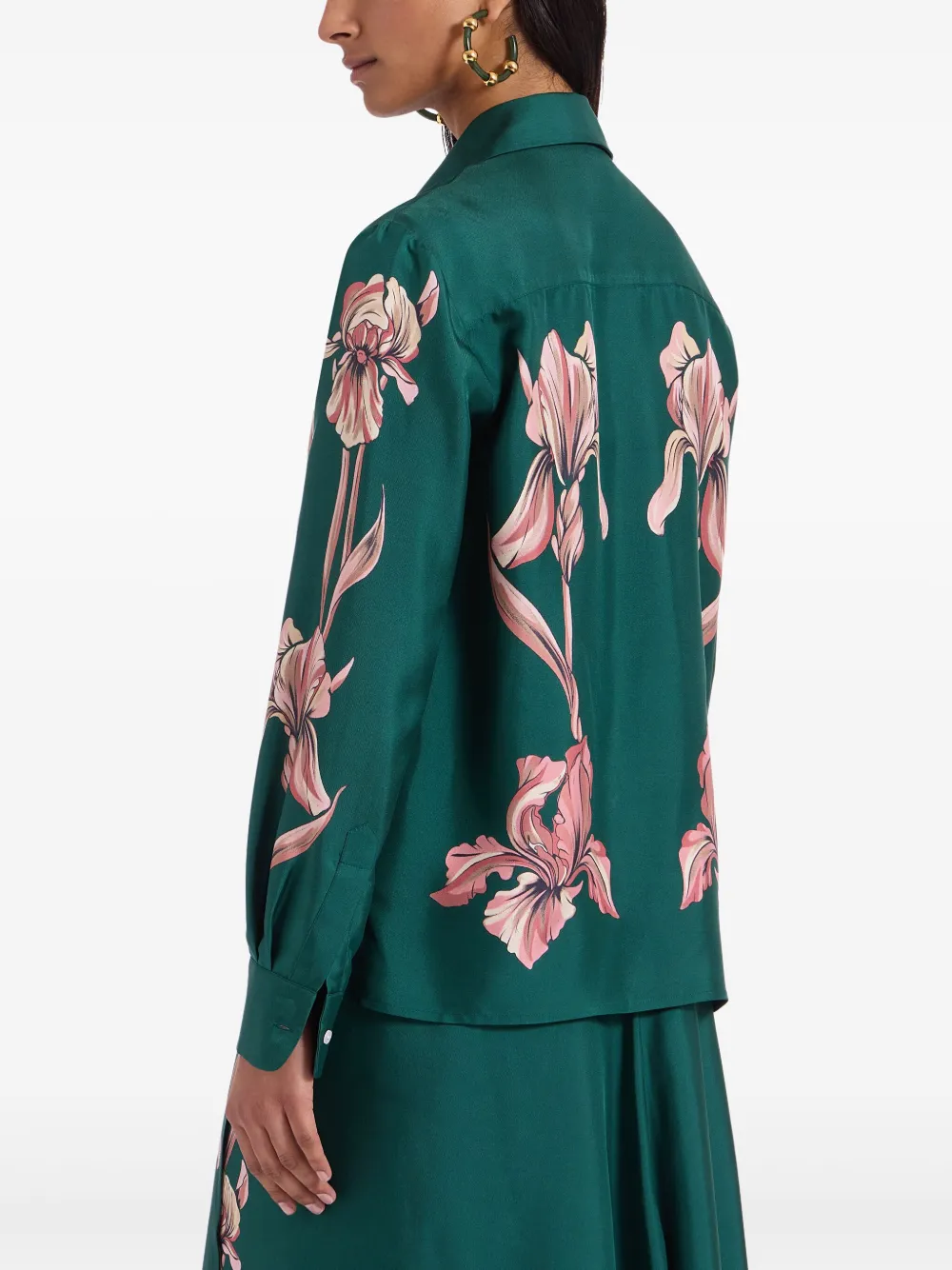 La DoubleJ Satijnen blouse Groen