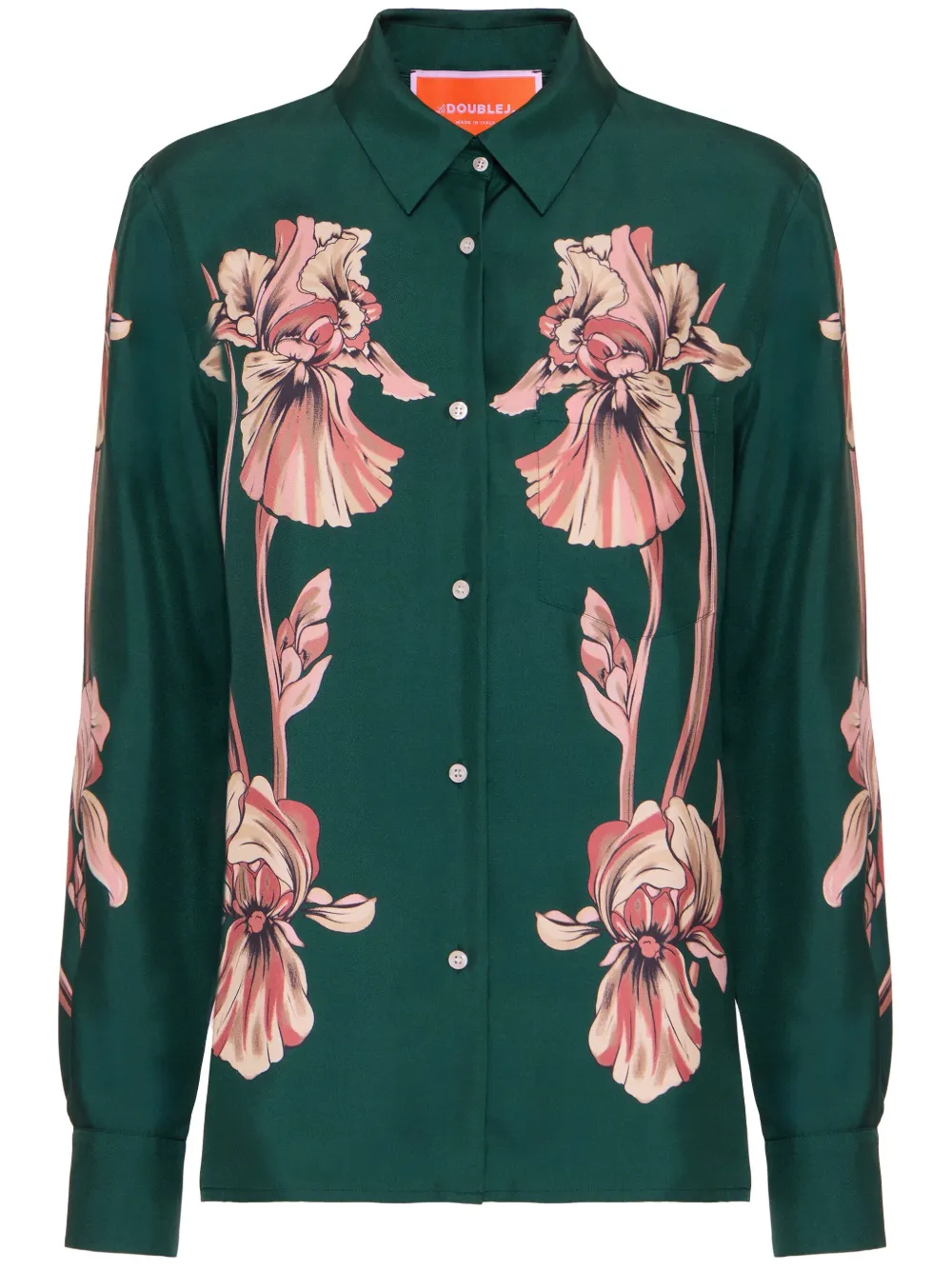 La DoubleJ Satijnen blouse Groen