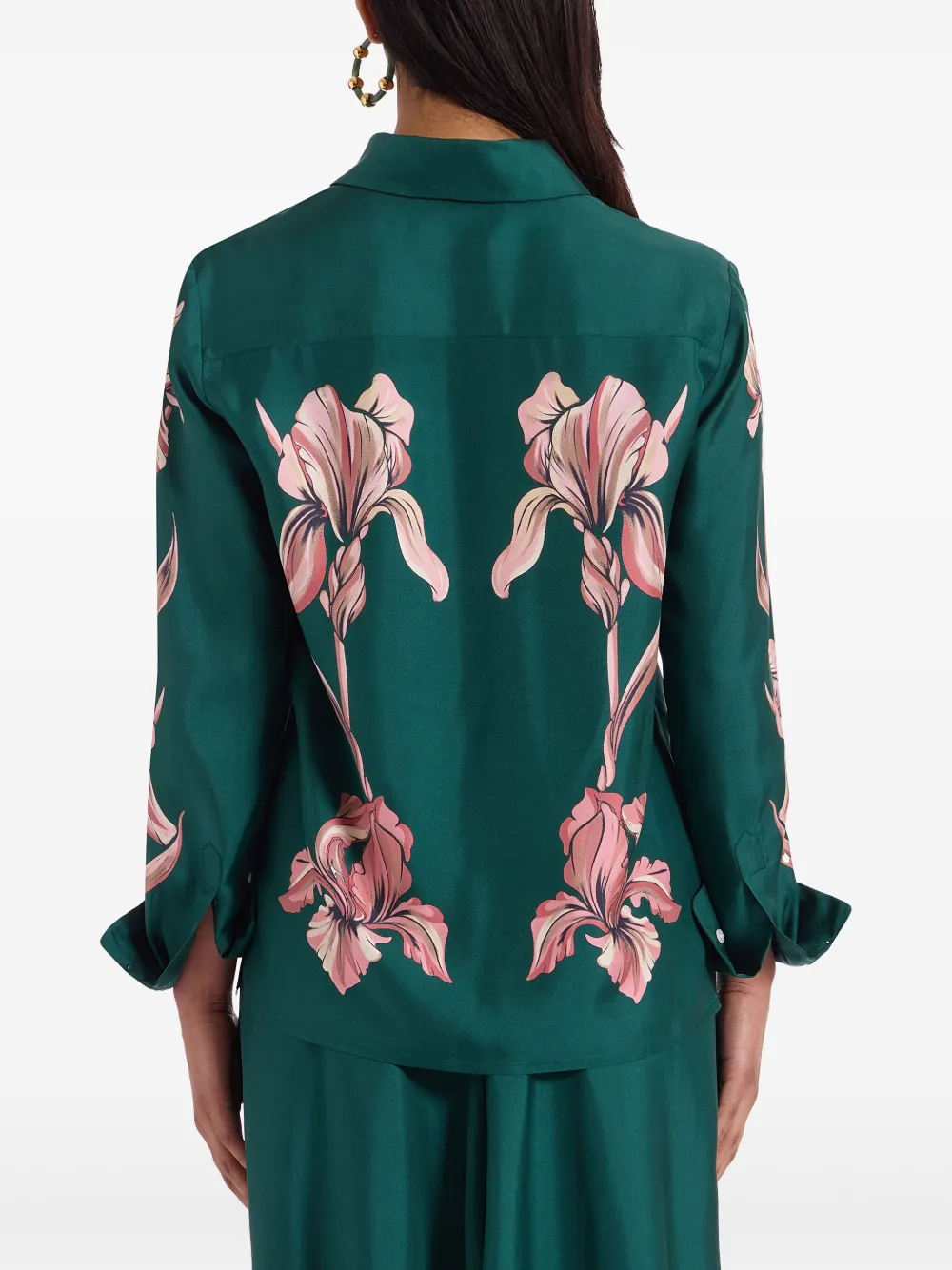  La Doublej Satin Shirt - Green 