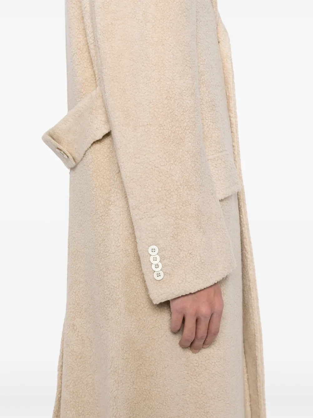Kiton Jas met enkele rij knopen Beige