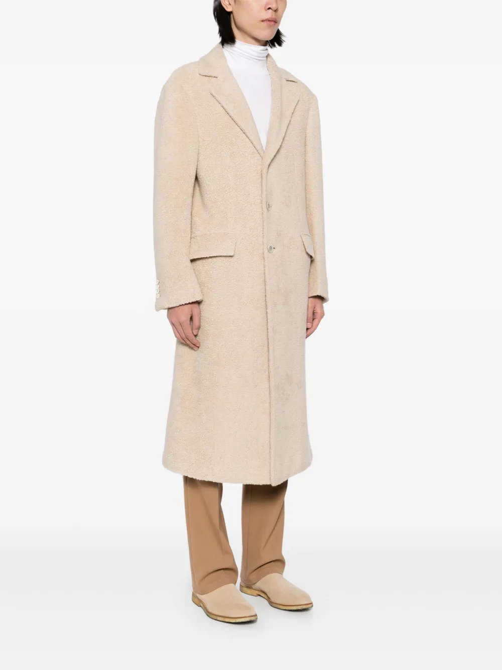 Kiton Jas met enkele rij knopen Beige