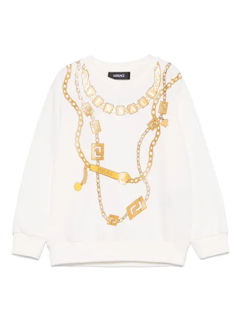 Versace Kids loghi necklace-print sweatshirt
