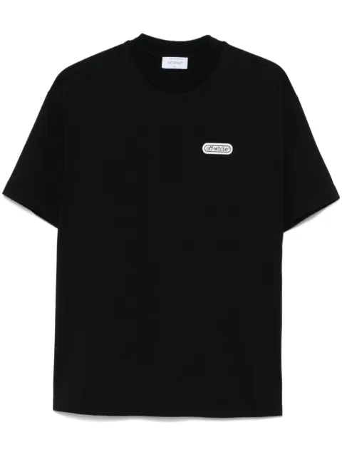 Off-White T-shirt met logo-applicatie