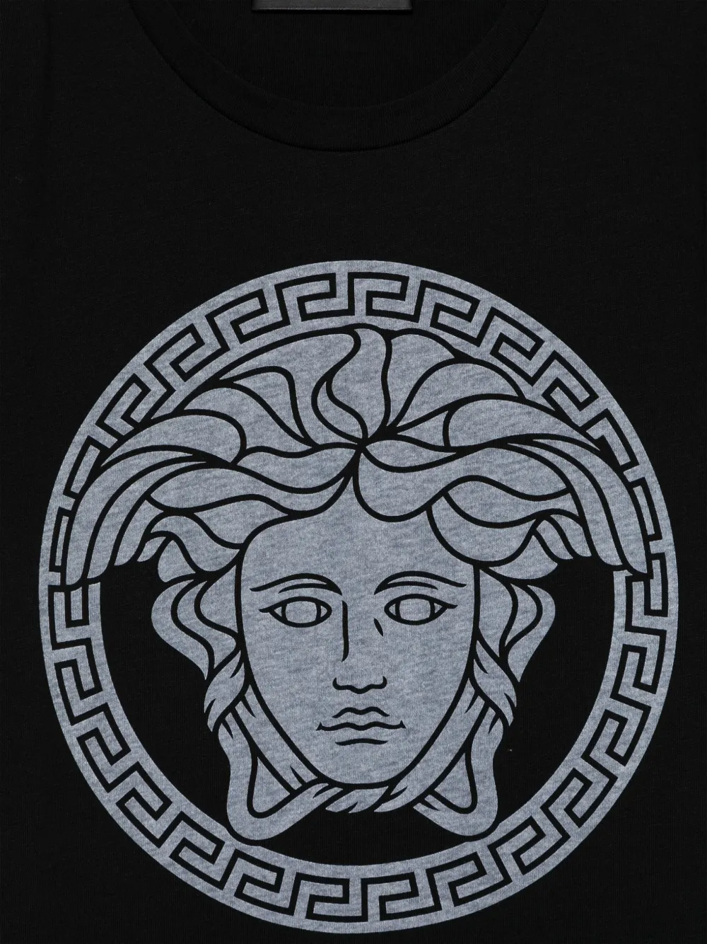 Versace Kids T-shirt met Medusa Greca-print Zwart
