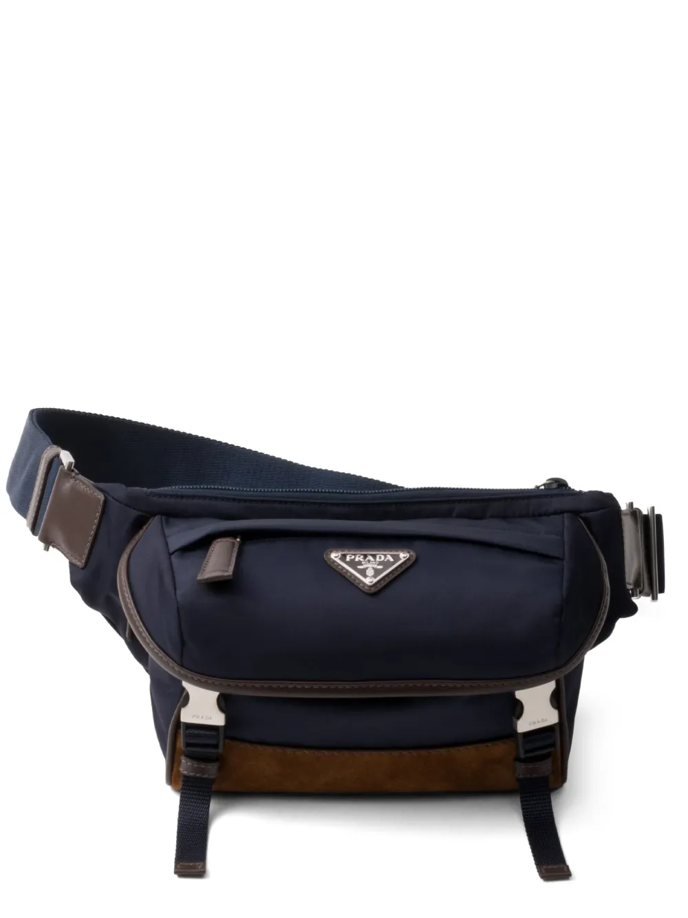 Prada triangle-logo messenger bag | Blue | Image 1
